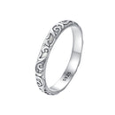 925 Sterling Silver Oxidized 2.8mm Band Ring Size 6.0 for Women