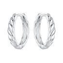 925 Sterling Silver Plated White Gold Earrings for Women - Size 11*3mm