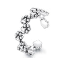 925 Sterling Silver Oxidized Silver 0.44cm Ring for Women