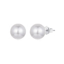 925 Sterling Silver Earrings with Quality Shell Pearl in White Gold Plating for Women
