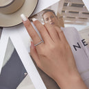 925 Sterling Silver Plated Platinum Ring Size 6 for Women