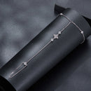 925 Sterling Silver White Gold Plated Moissanite Bracelet, 15+6cm, for Women