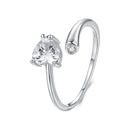 925 Sterling Silver Ring with Pavé Setting CZ, 0.6 cm Width, Style E for Women