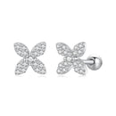 925 Sterling Silver Earrings with Pavé Setting CZ in Elegant Design