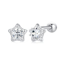 925 Sterling Silver Moissanite Stud Earrings 5mm for Women