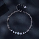 925 Sterling Silver 5MM Moissanite Bracelet for Women