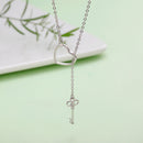 925 Sterling Silver Necklace 55cm with Heart Pendant for Women