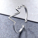 925 Sterling Silver Platinum Plated 0.1cm Ring for Men