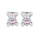 925 Sterling Silver Earrings with CZ in White Gold Plating