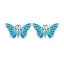925 Sterling Silver Earrings with Enamel and CZ for Women
