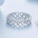 925 Sterling Silver and White Gold 0.5cm Ring Size 6.0