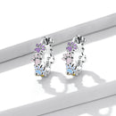 925 Sterling Silver Enamel Oxidized Silver Earrings