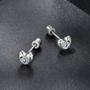 925 Sterling Silver Moissanite Earrings 0.5cm for Women