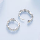 925 Sterling Silver Plated White Gold Earrings for Women