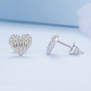 925 Sterling Silver Earrings with Pavé Set CZ