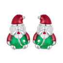 925 Sterling Silver 11*7mm Enamel Process Earrings