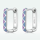 S925 Sterling Silver Enamel Oxidized Earrings for Women