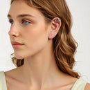 925 Sterling Silver Earrings 0.9*1.5cm for Women