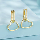 925 Sterling Silver Earrings with Love Pendant for Women