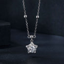 925 Sterling Silver 5mm Moissanite Necklace for Women