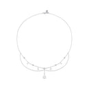 925 Sterling Silver 400mm CZ Pavé Setting Necklace for Women