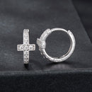 925 Sterling Silver Moissanite Earrings 1.3cm for Women