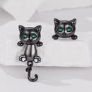 Brass & S925 Silver Earrings | 2.8*1.1cm | White Gold Plated with Pavé Setting CZ for Women