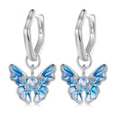 925 Sterling Silver Enamel Pavé Setting CZ Earrings for Women