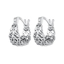 925 Sterling Silver Earrings with Pavé Setting CZ