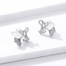 925 Sterling Silver Plated Platinum Wiredrawing Earrings