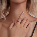 925 Sterling Silver Ring with Pavé Setting CZ, Size 6.0 for Women