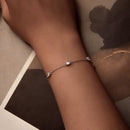 925 Sterling Silver Bracelet with Pavé Setting CZ and White Gold Plating