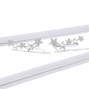 925 Sterling Silver Earrings with Plated Platinum and Pavé Setting CZ