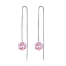 925 Sterling Silver Earrings with 0.8cm Main Stone and CZ for Women