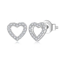 925 Sterling Silver Moissanite 0.10 Carat Earrings for Women