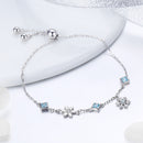 925 Sterling Silver Adjustable Bracelet for Women - 22cm