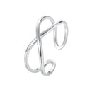 925 Sterling Silver Oxidized 0.7cm Ring for Women