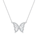 S925 Sterling Silver Plated Nacre & CZ Necklace, 40+5cm for Women