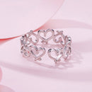 925 Sterling Silver and White Gold Plated Ring for Women
