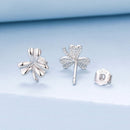 925 Sterling Silver White Gold Plated 0.7cm Earrings for Women