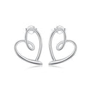 925 Sterling Silver Earrings for Women - 19x14mm, Platinum Plated