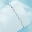 925 Sterling Silver Plated White Gold Adjustable Bracelet for Women