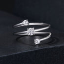 925 Sterling Silver 3mm Moissanite Ring for Women