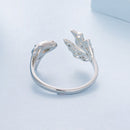 925 Sterling Silver White Gold Plated Nano Opal Ring with CZ for Women