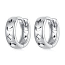 925 Sterling Silver Oxidized Earrings for Women 1.2*0.4cm