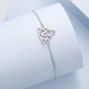 925 Sterling Silver White Gold Plated Bracelet with Length 15+6cm for Women