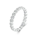 925 Sterling Silver 2mm Moissanite Ring Size 7 for Women