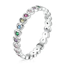 925 Sterling Silver & Platinum Plated 0.29cm CZ Ring for Women Size 6.0