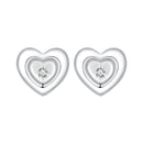 925 Sterling Silver White Gold Plated CZ Earrings