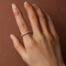 925 Sterling Silver Moissanite 0.03ct Ring Size 6